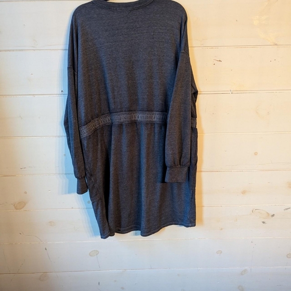 Time and Tru Dark Gray Sweatshirt Dress - Picture 2 of 6
